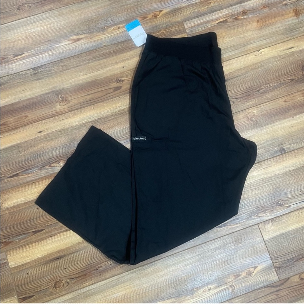 Cherokee Scrub Pants Womens 3XL Black Workwear Modern Classic Elastic Stretch